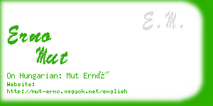 erno mut business card